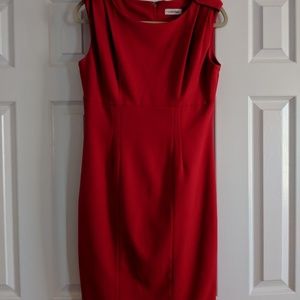 Calvin Klein Red Sheath Dress